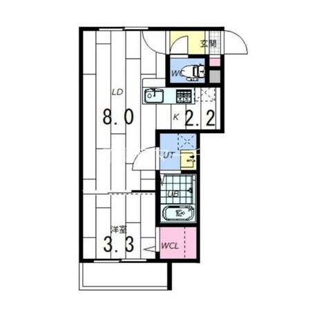 北１８条駅 徒歩8分 4階の物件間取画像